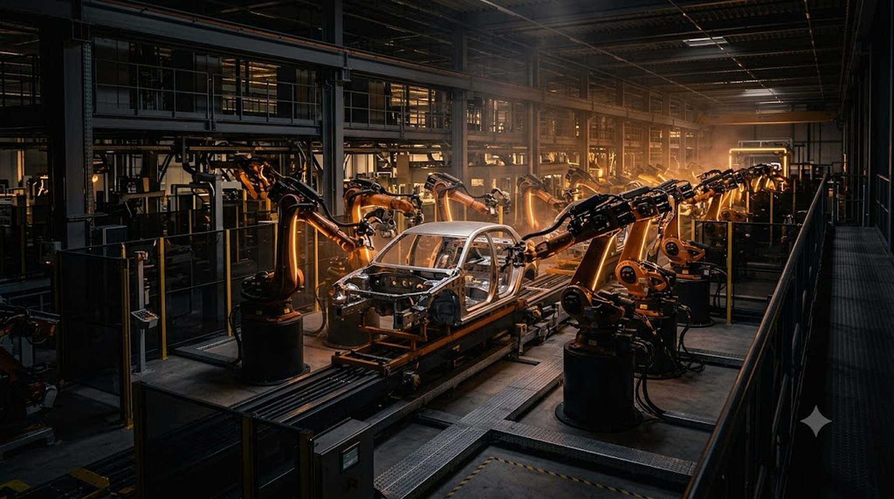 Línea automotriz robotizada